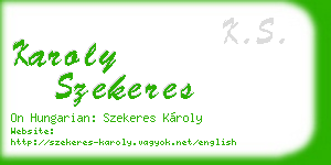 karoly szekeres business card
